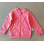 Pink with yellow polka-dot girls bomber jacket